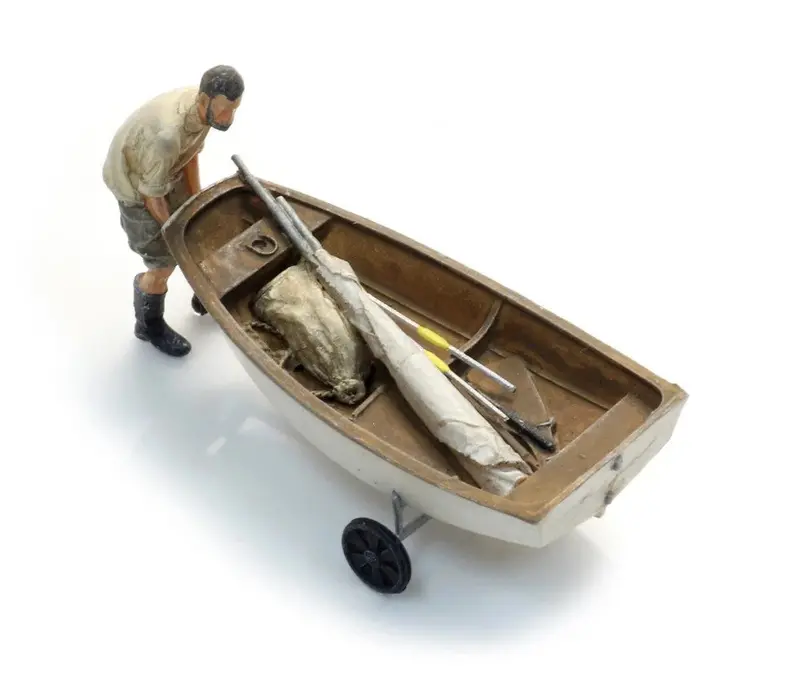Artitec - Sailing Boat Optimist With Trailer And Figure (Ho Scale) 1