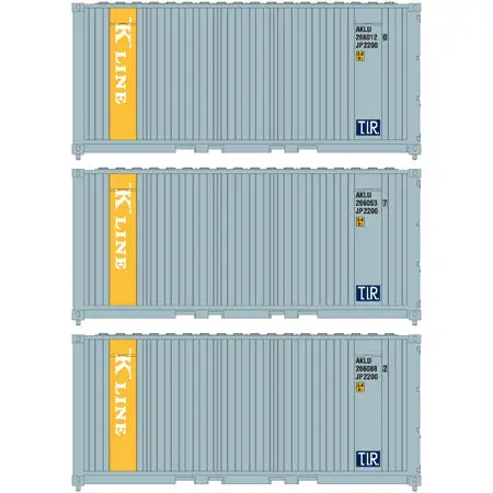 Ath17695 - 20' Panel Side Container - K-Line 3Pc (N Scale) 1