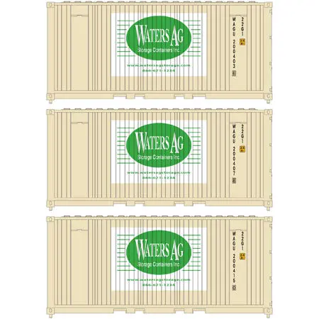 Ath17699 - 20’ Panel Side Container - Waters Ag 3Pc (N Scale) 1