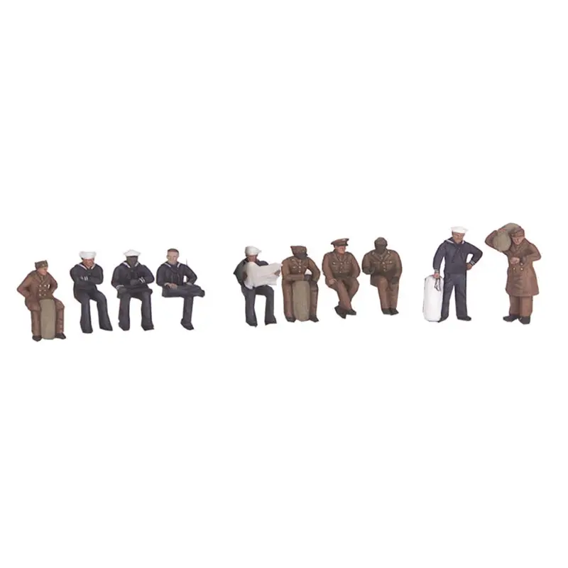 Atlas - 3009953 - 10Pc Army/Navy Passenger Figure Set (O Scale) 1