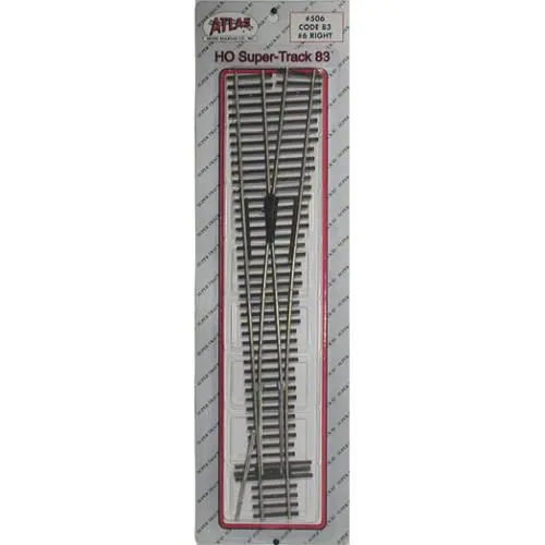 Atlas - At-0506 - Right Hand Turnout #6, Code 83 (Ho Scale) 1