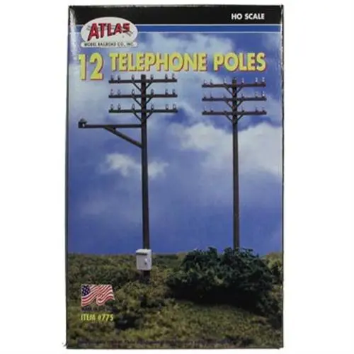 Atlas - At-0775 - Telephone Poles 12Pc (Ho Scale) 1
