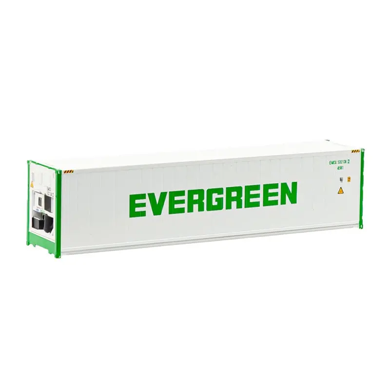Atlas - At-20006724 - 40' Refrigerated Container [3-Packs] Evergreen - Set# 1 - Emcu 5321382, Emcu 5321401, Emcu 5321443 - White/Green (Ho Scale) 1