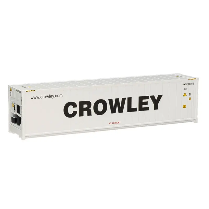 Atlas - At-20006729 - 40' Refrigerated Container [3-Packs] Crowley - Set #2 - Cmcu 5536692, Cmcu 5536732, Cmcu 5536753 - White/Black (Ho Scale) 1