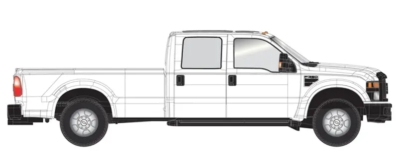 Atlas - At-35000000 - Ford F-350 Pickup Truck - White Ute - Open Tray (Ho Scale) 1