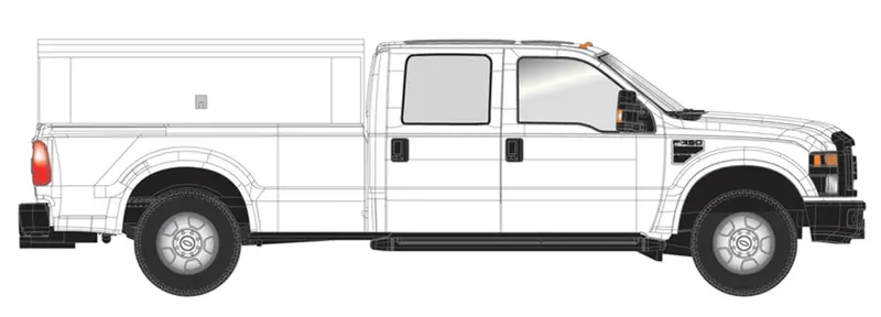 Atlas - At-35000001 - Ford F-350 Pickup Truck - White Ute With Canopy (Ho Scale) 1