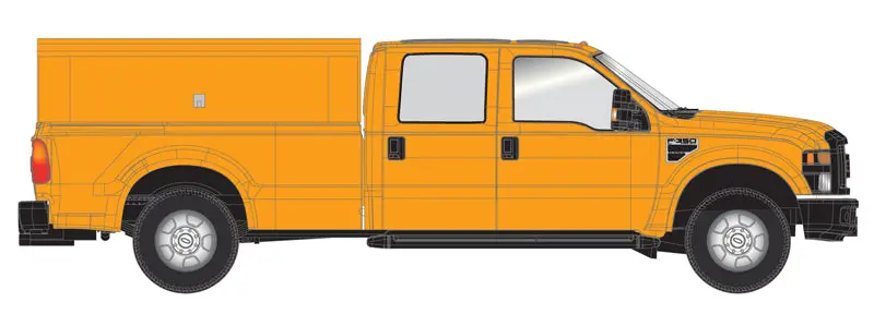 Atlas - At-35000005 - Ford F-350 Pickup Truck - Orange Ute With Canopy (Ho Scale) 1