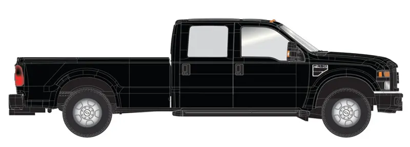 Atlas - At-35000006 - Ford F-350 Pickup Truck - Black Ute - Open Tray (Ho Scale) 1