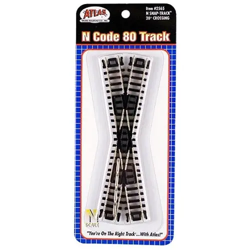 Atlas - Crossing 20 Degree, Code 80, N Scale 1