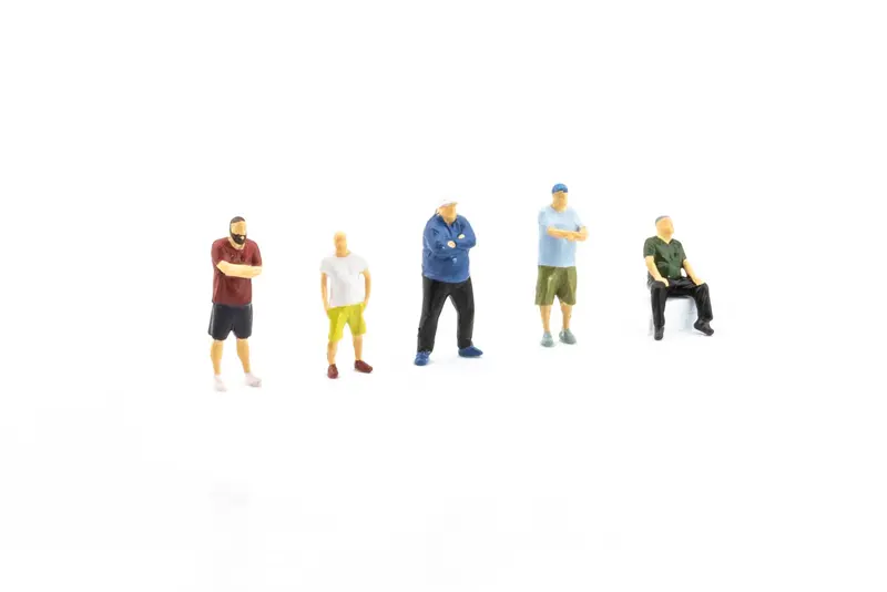 Auscision Figures V1 (Ho Scale) 5 Pack, Amf-1 1