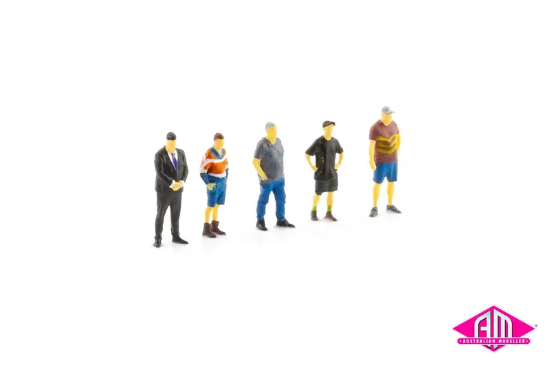Auscision Figures V2, 5 Pack, Amf-2 (Ho Scale) 1