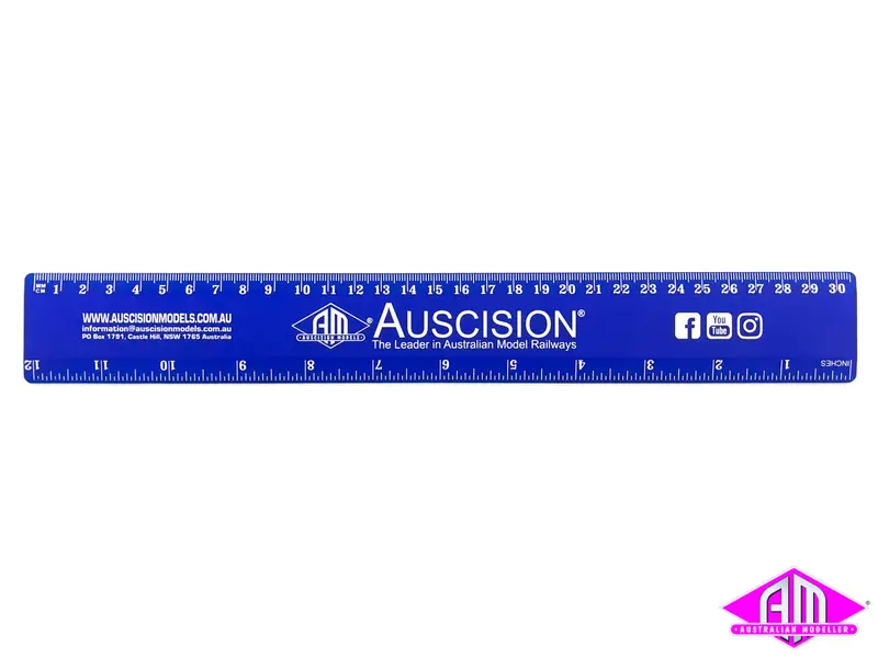 Auscision Models Ruler Blue 1