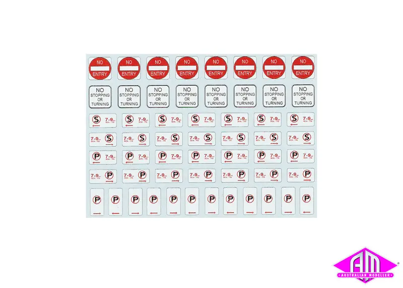 Australian Road Sign Decals Set 4 1