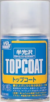 B502 Mr Topcoat Semi Gloss Clear Spray Can 88Ml 1