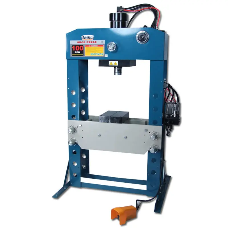 Baileigh 1004759 Hsp-100A 100 Ton Air Operated H-Frame Shop Press 1