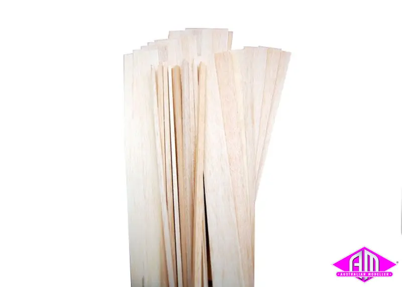 Balsa Wood Pack, Sheet And Sticks Assorted 450Mm With Glue 1