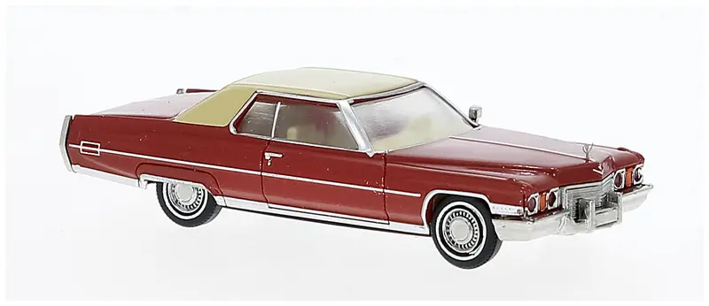 Bk18125 - Cadillac Coupe De Ville - Dark Red Metallic/Ivory (Ho Scale) 1