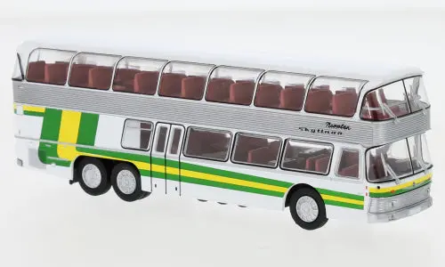 Bk58291 - Neoplan Nh 22 Double Decker - Silver/Green (Ho Scale) 1
