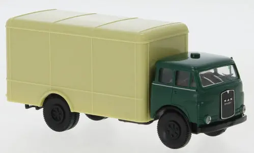 Bk78379 - Man 10.212 F Box Wagon - Dark Green/Beige (Ho Scale) 1
