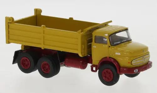 Bk81152 - Mercedes Lak 2624 Dump Truck - Dark Yellow/Dark Red (Ho Scale) 1