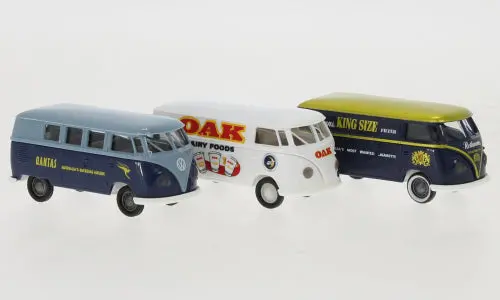 Bk90492 - Set With 3 Vw Bulli Models - Australian Brands - Oak, Qantas, Rothmans (Ho Scale) 1