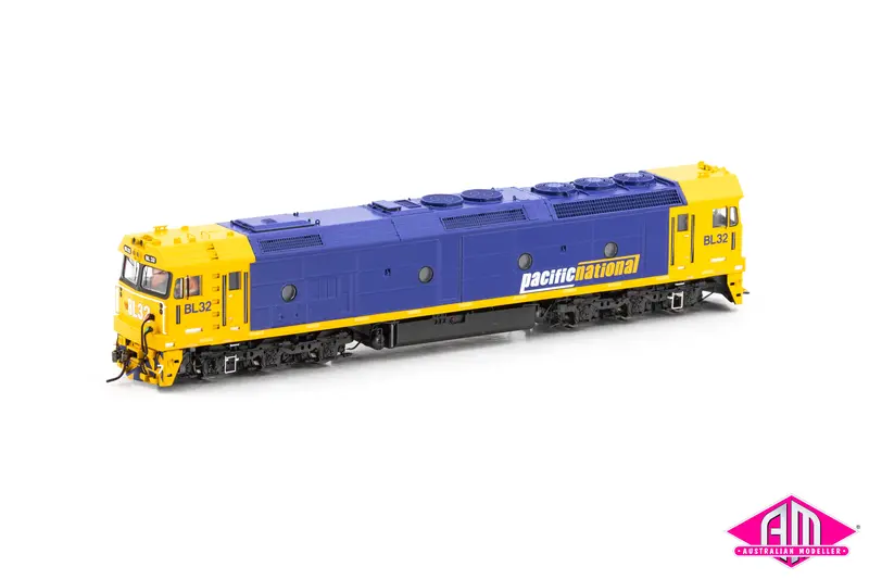 Bl Class Locomotive Bl32 Pacific National Intermodal Blue & Yellow Large Front Numbers (Bl-14) Ho Scale 1