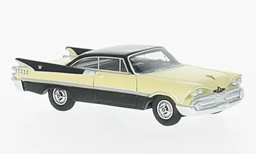 Bos87056 - 1959 Dodge Custom Royal Lancer Coupe - Beige/Black (Ho Scale) 1