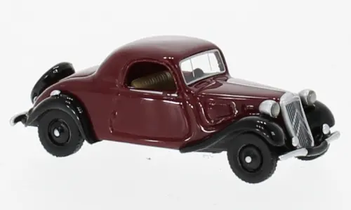 Bos87521 - Citroen Traction Avant Faux Convertible - Dark Red/Black 1936 (Ho Scale) 1
