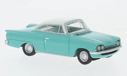 Bos87645 - Ford Consul Capri Gt - Turquoise/White - Rhd (Ho Scale) 1