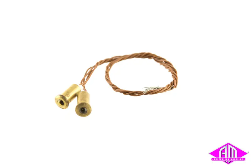 Brass Cased Headlights Amber 2Pc L-775 1