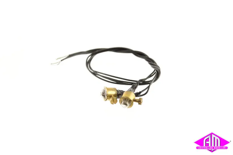 Brass Cased Tail Lights With Screw 2Pc L-776 1