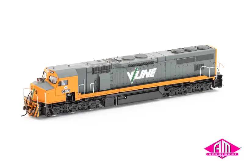 C Class Locomotive, C503 V/Line - Orange & Grey With Radio Equipped Stickers (C-8) Ho Scale 1