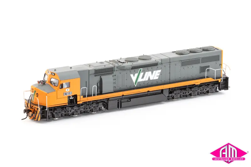 C Class Locomotive, C508 V/Line - Orange & Grey With Radio Equipped Stickers (C-10) Ho Scale 1