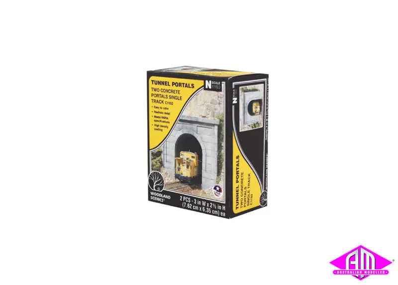 C1152 - Single Portal 2Pc - Concrete (N Scale) 1