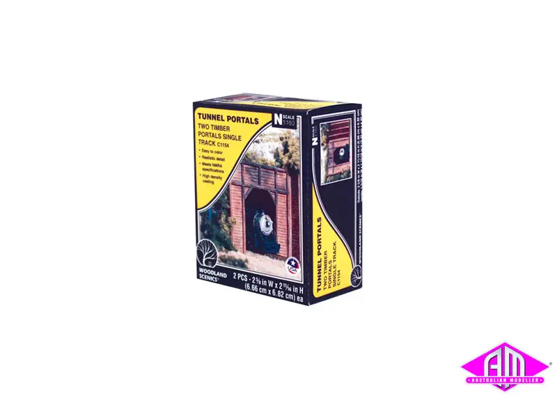 C1154 - Single Portal 2Pc - Timber (N Scale) 1