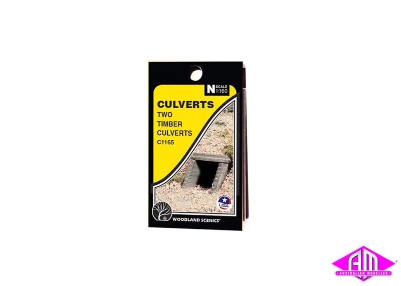C1165 - Timber Culverts 2Pc (N Scale) 1