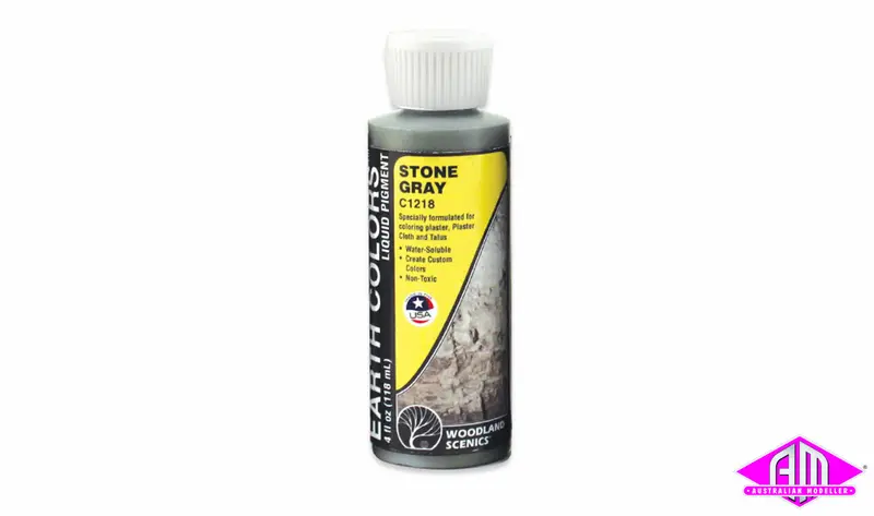 C1218 - Earth Colours Liquid Pigment - Stone Grey 4Oz(118Ml) 1
