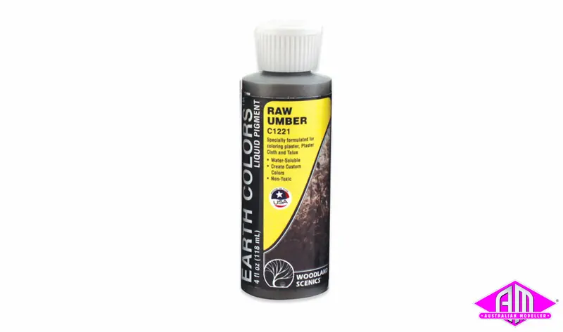 C1221 - Earth Colours Liquid Pigment - Raw Umber 4Oz(118Ml) 1