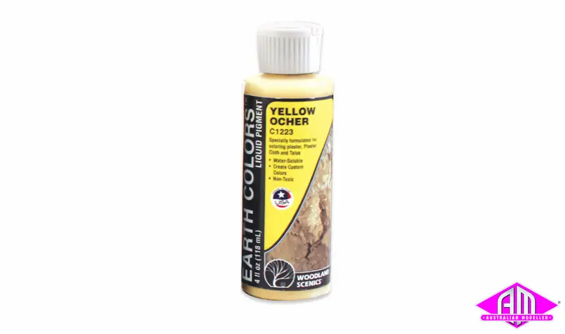 C1223 - Earth Colours Liquid Pigment  - Yellow Ocher 4Oz (118Ml) 1