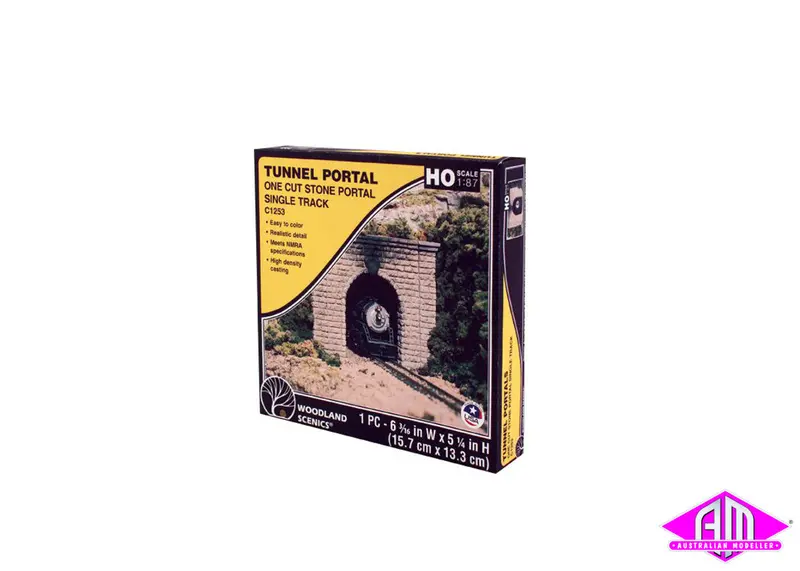 C1253 - Single Portal 1Pc - Cut Stone (Ho Scale) 1