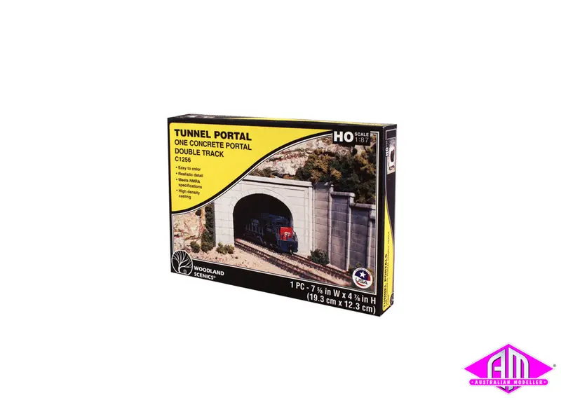 C1256 - Double Portal - Concrete 1Pc (Ho Scale) 1