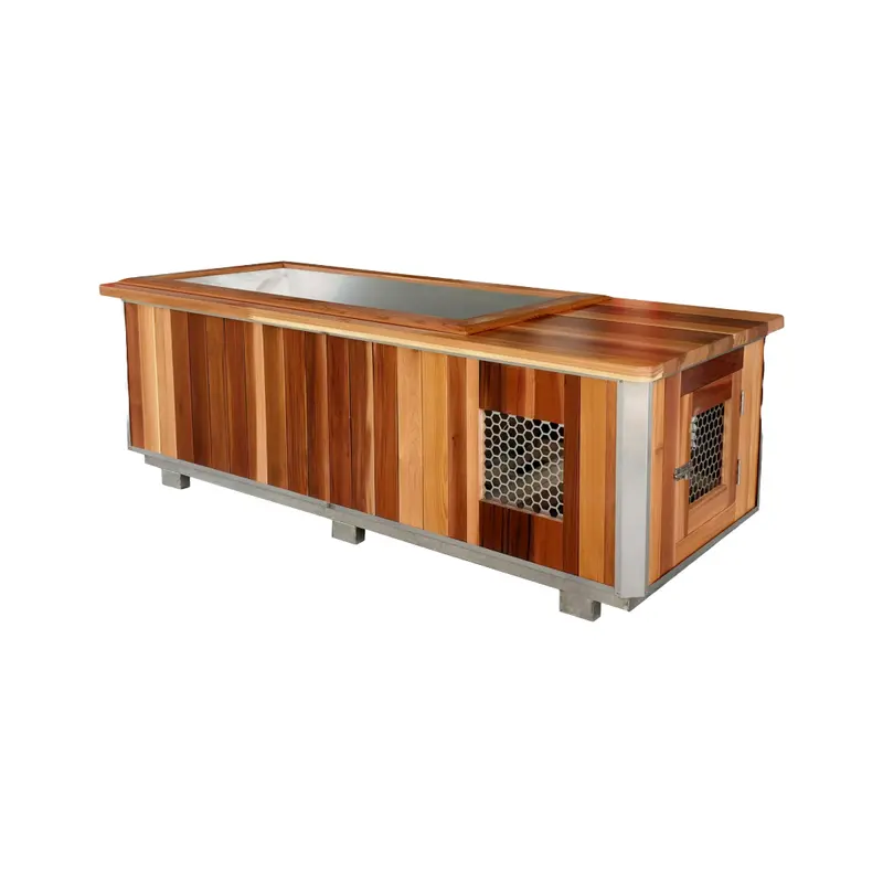Canadian Red Cedar Wood  Cold Plunge  & Hot Tub – Dual-Use Ice Cold Plunge / Hot Tub Spa Combo 1