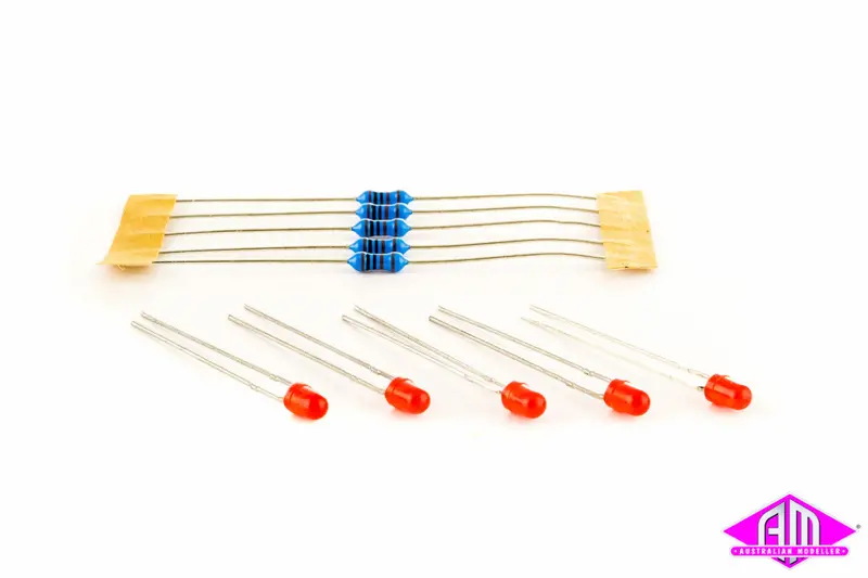 Cda-1565 3Mm Red Led With Resistors 5Pc 1