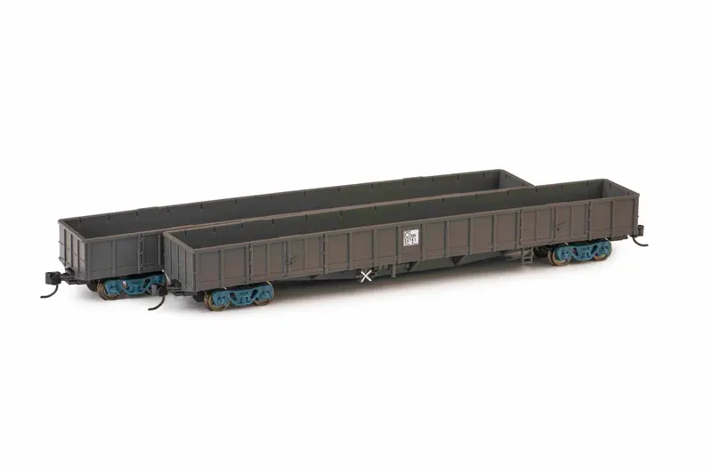 Cdy Open Wagon, Cdy99/Cdy181 Ptc Black With No Logos As Delivered 1975/76 (N Scale) Twin Pack 1