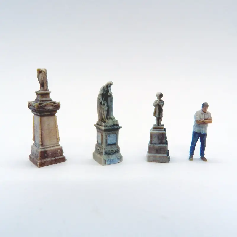 Cemetery Memorials & Statues - We3d-Cms2 - Pack 2 (O Scale) 1