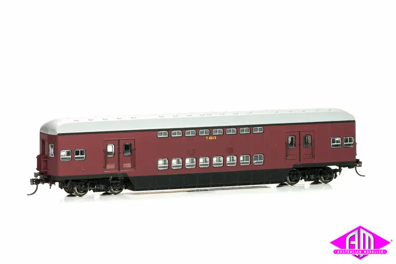 Ch-Tul-2B Tulloch Double Deck Trailers T4915 & T4920 Indian Red With Low (Twin Pack) 1