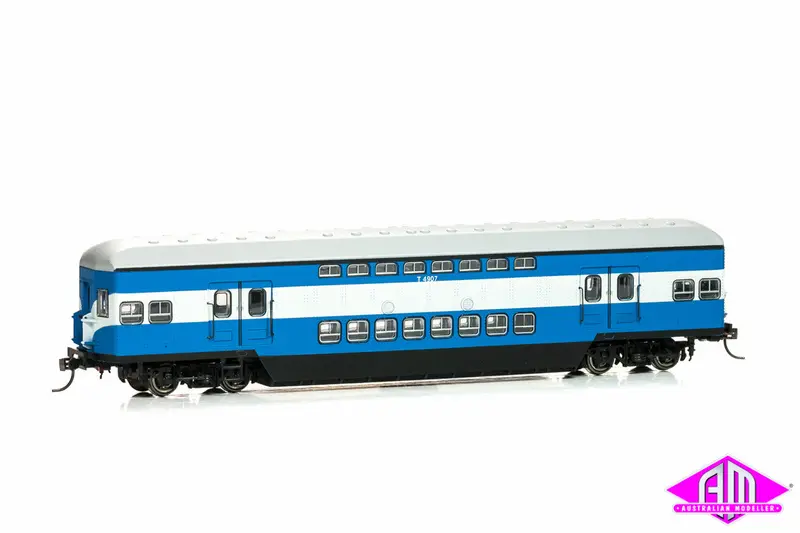 Ch-Tul-3A Tulloch Double Deck Trailers T4907 & T4916 Blue-Mid High White (Twin Pack) 1