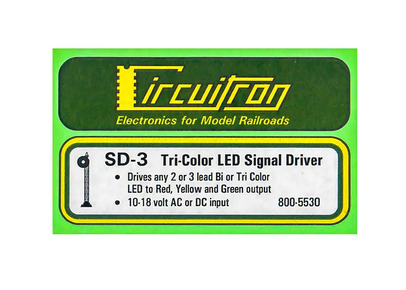 Circuitron - 800-5530 - Sd-3 - Signal Driver For Tri-Colour Led’S 1