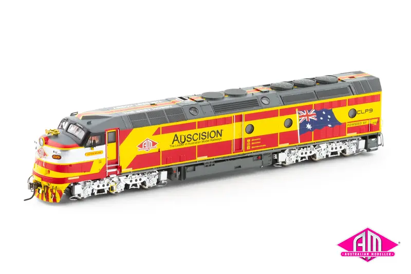 Clp Class Locomotive Clp9 Auscision Models, 'Peter Wilks' - Red/Yellow/Grey Corporate Colours (Clp-13) Ho Scale 1