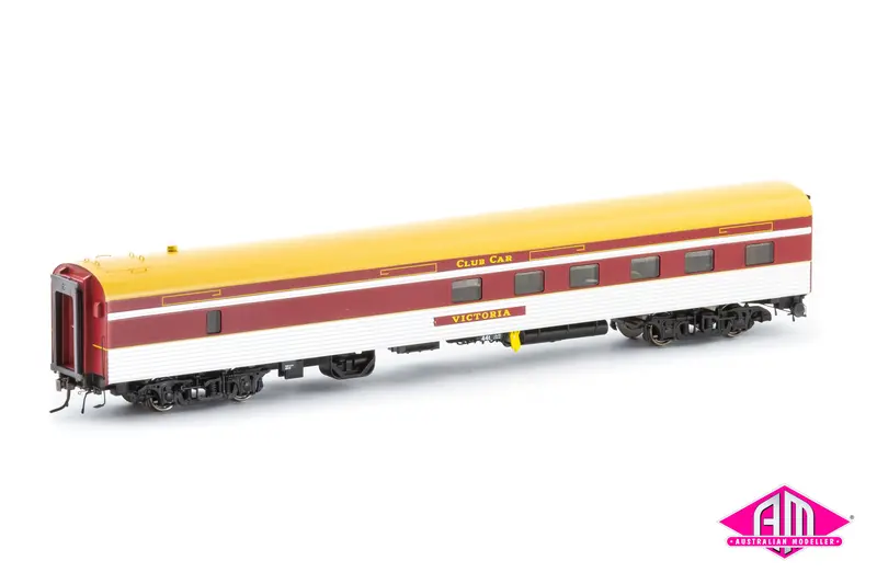 Club Car, Vr Heritage, "Victoria" Maroon/Yellow (1996-2004) - Single Car Spc-3 (Ho Scale) 1